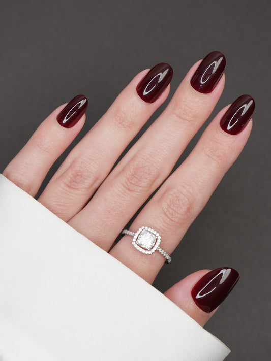 Merlot press on nails