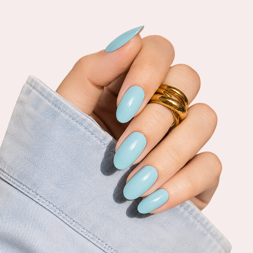 SkyHigh Nails – Pastelblauwe plaknagelset