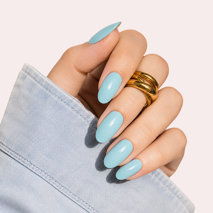 SkyHigh Nails – Pastelblauwe plaknagelset