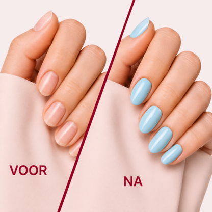 SkyHigh Nails – Pastelblauwe plaknagelset