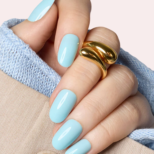 SkyHigh Nails – Pastelblauwe plaknagelset