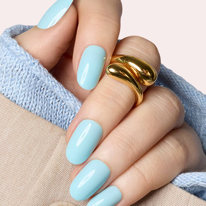 SkyHigh Nails – Pastelblauwe plaknagelset